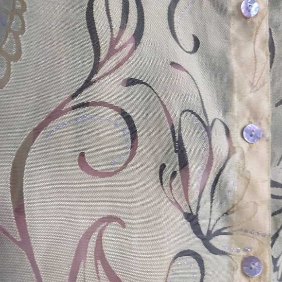 Alfred Dunner Top Shirt Women's Yellow Butterfly Button Up Sz PL NWT - Picture 7 of 12